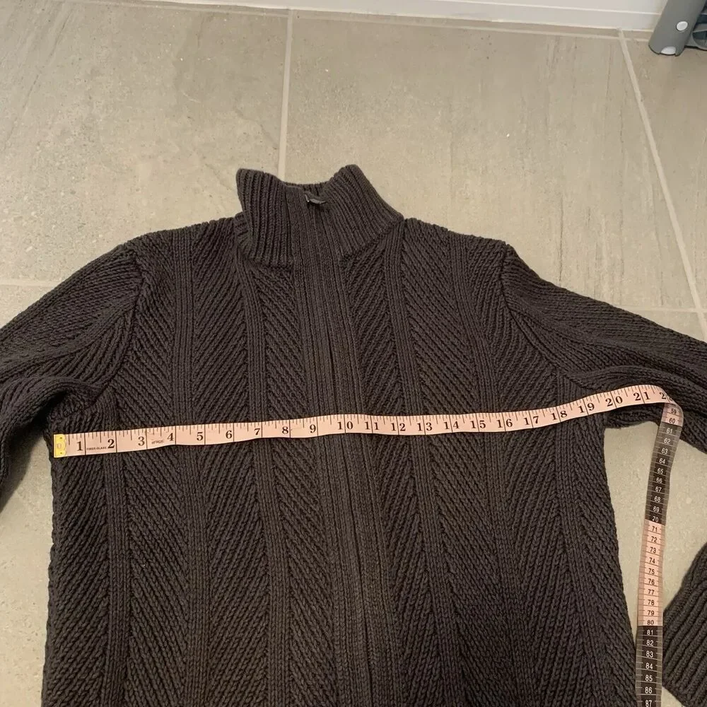 $225 BANANA REPUBLIC Mens Heavyweight Cable Knit Full Zip Cardigan Sweater - M
